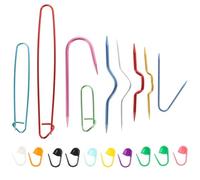 SUPVOX Set 9 Pezzi di Spilli di Sicurezza a U per Maglieria Fibbie per Marcatori di Cavi Perni Curvi e Aghi Storti Accessori Leggeri e Portatili per Lavoro a Maglia Fai da Te e Uso