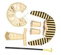 SUPVOX Set Accessori Costume Faraone Egizio Oro Tessuto Abs
