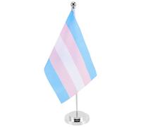 SUPVOX Set Bandiere da Tavolo Lgbtq Arcobaleno in Poliestere con Supporto Mini Bandiere Portatili per Decorazioni di Feste Uffici e Eventi Orgoglio Mardi Gras