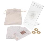 SUPVOX Set Carte Divinatorie i Ching per Principianti 64 Esagrammi Carte Oracolo Cinesi Antiche in Carta Resistente Kit Completo per Lettura e Guida alla Divinazione