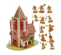 SUPVOX Set Da 100 Pezzi Knight Model Toys Soldati Medievali Di Soldato Figurine D'azione Del Cavaliere Figure Di Cavalieri Medievali Uomini Figura Plastica Golden