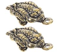 SUPVOX Set da 2 Ciondoli Portachiavi Rospo in Ottone Vintage, Decorazione a Forma di Rospo da Appendere, Ornamento Leggero e Portatile per Valigie, Zaini e Fai da Te, Colore Casuale