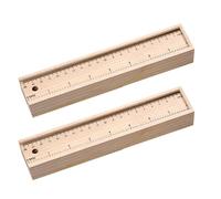 SUPVOX Set da 2 Scatole in Legno per Matite Grande Capacità e Design a Cassetto Scorrevole, Astuccio Scuola Media Resistente e Creativo per Festa Scuola Decor e Bambini