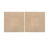 SUPVOX Set Da 2 Stampo in Legno per Ceramica Quadrata, Modello 7 | Guida di Taglio a Binario Concentrico, Bordi Lisci, Montaggio Rapido, per Laboratori e Fai da Te
