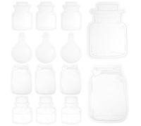 SUPVOX Set da 20 Adesivi Trasparenti a Forma di Bottiglia e Barattolo di Vetro per Decorazione Album Diario e Planner Adesivi Fai da Te per Scrapbooking e Progetti Creativi