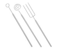 SUPVOX Set da 3 Forchette per Fonduta in Acciaio Inox per Immersione Cioccolato e Dolciumi, Utensili per Dessert Manico Ergonomico, Accessori Cucina per Praline e Caramelle, Facile