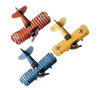SUPVOX Set da 3 Ornamenti Aerei in Metallo retrò, Decorazioni a Forma di Aeroplano Vintage in Ferro per Casa, Ufficio e Collezionisti, Idee Regalo Leggere e Resistenti