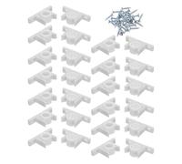 SUPVOX Set da 30 Chiusure a Sfera per Porte in Plastica Bianca, Clip Frontali per Cassetti Finti con Viti, Fermo per Armadietti e Mobili, Installazione Rapida per Cucina, Ufficio