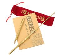 SUPVOX Set da 4 Bacchette da Rabdomante Telescopiche in Acciaio Inox e Ottone, Bacchette per Rilevamento Acqua e Metalli Borsa, Leggere e Portatili per Uso Esterno e Ricerca Energia