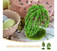 SUPVOX Set da 4 Mini Alberi di Plastica per Diorama Modelli Paesaggistici in Miniatura per Modellismo Ferroviario e Architettura Dettagli Realistici e Materiali Resistenti per Scenari