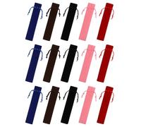 SUPVOX Set da 50 Astucci per Penne in Velluto Coulisse Portapenne Morbido e Protettivo Custodia Singola per Stilografiche e Matite Leggero e Portatile per Studenti Insegnanti e