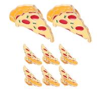 SUPVOX Set da 8 Spille Kawaii a Forma di Pizza in Lega, Distintivi da Fast Food per Borse, Giacche e Cappelli, Accessori Cartoon per Feste e Outfit Casual Femminili