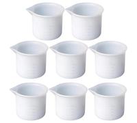 SUPVOX Set da 8 Tazze di Miscelazione in Silicone da 50ml Scala Graduata, Misurini per Resina Epossidica e Vernice, Strumenti di Misurazione Fai da Te per Arte e Lavori Creativi