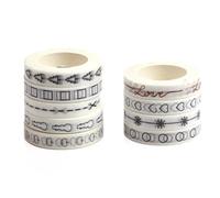 SUPVOX Set da 9 Pezzi Nastri Washi Adesivi in Carta di Nastro Washi Fai da Te per Scrapbooking e Decorazioni Agenda Facile da Staccare e senza Residui Adatto a Creativi e