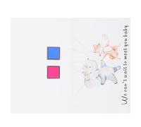 SUPVOX Set Decorazioni Festa Rivelazione Sesso Albero Impronte Digitali Libro Ospiti per Shower e Primo Compleanno Kit Completo Palloncini Blu e Rosa per Celebrazioni di Genere