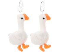 SUPVOX Set di 2 mini peluche a forma di oca, ideali per feste di bambini, borse a sorpresa, portachiavi, premi di carnevale, premi in classe