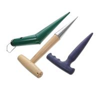 SUPVOX Set di 3 Attrezzi Manuali da Giardino per Piantare Piantatori in Acciaio Inox Impugnatura in Legno Ergonomica Strumenti Pratici e Durevoli per Seminare e Trapiantare Piante in