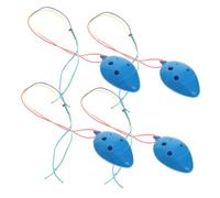 SUPVOX Set di 4 Ocarine Mini in Abs a 6 Fori per Principianti, Strumento Musicale Portatile e Leggero Cordino, per Ragazzo Ragazza e Studenti Colore Casuale
