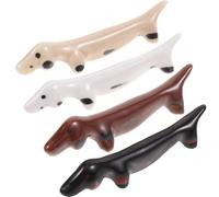 SUPVOX Set di 4 Supporti per Posate in Materiale Ceramico a Forma di Cane Cartoon, Accessorio da Tavola Funzionale e Decorativo per Organizzare Le Bacchette sul Tavolo da Pranzo