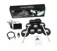 SUPVOX Set Di Batteria Elettronica Portatile Usb Pad Silenziosi e Metronomo Integrato, Kit Per Esercizi Di Batteria Per Adulti e Ragazzo Ragazza, Tamburo Digitale Arrotolabile Per Allenamento e Viaggi