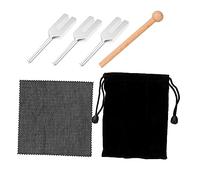 SUPVOX Set Diapason in Alluminio Con Martello in Legno e Borsa, Strumento Musicale Per Meditazione e Terapia Del Suono, Diapason Per Chakra e Sintonizzazione Professionale