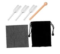 SUPVOX Set Diapason in Lega Di Alluminio 3 Forcelle Con Martello in Legno e Custodia Per Terapia Vibrazionale e Rilassamento, Strumento Musicale Per Accordatura e Guarigione Sonora