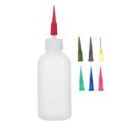 SUPVOX Set Flacone per Smalto in Ceramica da 50Ml Applicatore ad Ago Punta Fine Flacone Comprimibile per Smaltatura di Precisione Strumenti per Decorazione Ceramica e Arte DIY