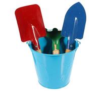 SUPVOX Set Giocattoli da Spiaggia per Pala in Legno e Secchio in Ferro Colorato, Kit per Scavare la Sabbia Estiva, per Giochi All’aperto e Attività sulla Spiaggia Colore Colore Casuale