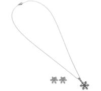 SUPVOX Set Gioielli Natalizi Donna in Acciaio Resistente Collana Pendente e Orecchini a Fiocco di Neve Design Festivo per Maglioni Decorazioni Natalizie Eleganti per Occasioni di Festa