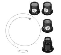 SUPVOX Set Lenti D’Ingrandimento per Orologiai e Gioiellieri 5X 10X 15X 20X con Filo D’Acciaio Lente Professionale Portatile per Riparazione Orologi e Manutenzione Gioielli Vetro