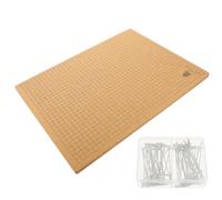 SUPVOX Set Pannello in Sughero 30X40 CM per macramè con Griglia e Spilli a T Strumento per Annodare Corde e Progetti di Intreccio Materiale Riutilizzabile e Portatile per Lavori a