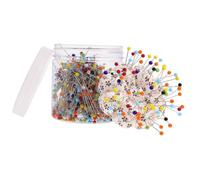 SUPVOX Set Spilli da Cucito Multicolore con Testa in Vetro 750 Pezzi 4X38Mm con Cuscino Porta Spilli e per Lavori di Cucito Fai da Te e Artigianato