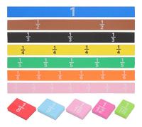 SUPVOX Set Tessere Magnetiche Frazioni Educative, Materiale Didattico Montessori Colorato in Schiuma Resistente, Strisce Frazionarie Portatili per Apprendimento Matematico e Sviluppo
