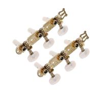 SUPVOX Sintonizzatori Per Chitarra a Cordiera Piroli in Acrilico Resistente e Abs Pulsanti Beige Coppia Di Chiavi Per Accordatura Adatti Chitarre Generiche