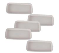 SUPVOX Sottovasi per Piante Rettangolari 5 Pezzi, Vassoi Raccogli-Acqua Durevoli in Plastica Beige 21x8,5 Cm, Accessori per Fioriere Interni Ed Esterni, Protezione Pavimenti e Drenaggio Terriccio