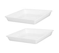 SUPVOX Sottovaso per Piante Succulente e Vasi da Fiori 30 Cm in Plastica Resistente, Set 2 Pezzi per Balcone e Giardino, Vassoio Raccoglitore d'Acqua Profondo Struttura Rinforzata per Bonsai