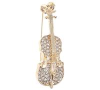 SUPVOX Spilla a Forma di Violino in Lega Smalto e Design Floreale, Piccolo Gioiello Musicale per Camicia e Cappotto da Abito, Accessorio Elegante Unisex per Outfit e Zaino