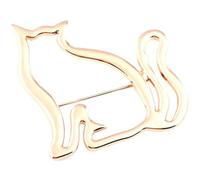 SUPVOX Spilla a Gatto per Abbigliamento e Cappelli - Spilla Decorativa in Lega Oro Design Traforato, Moda Femminile per Natale e Festa della Mamma
