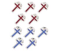 SUPVOX Spilla da Bavero a Croce Cristiana in Metallo 10 Pezzi, Spille Religiose Smaltate per Comunione e Battesimo, Accessori Vestiti per Uomo e Donna Ciondolo Preghiera