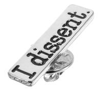 SUPVOX Spilla da Colletto in Lega Argento Lettere i Dissent Spilla da Camicia Elegante e Chic Accessorio Moda per Giacche Borse e Cappelli Regalo Raffinato per Amici e Familiari