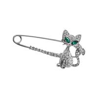 SUPVOX Spilla in Lega Argento a Forma di Gatto che Gioca a Palla Decorazione Creativa per Donne Accessorio Resistente per Eventi Formali e Informali Regalo per Feste e Compleanni