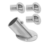 SUPVOX Staffe Terminali per Aste per Guardaroba in Acciaio Inox 304, Supporto Angolare Flangia Fissa 90° per Asta Armadio 26 Mm, Set da 4 Pezzi per Montaggio a Parete Resistente e