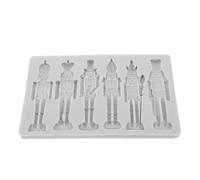 SUPVOX Stampo in Silicone Schiaccianoci Piccolo per Dolci Natalizi, Utensile per Caramelle e Biscotti Fai da Te, Antiaderente per Decorazioni di Pasta di Zucchero e Artigianato di Natale