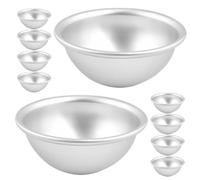 SUPVOX Stampo per Budino a Cupola in Lega di Alluminio 10 Pezzi, Tortiera a Mezza Sfera per Dessert Mousse, Gelatine e Bombe da Bagno, Utensili da Forno per Feste e Laboratori Creativi