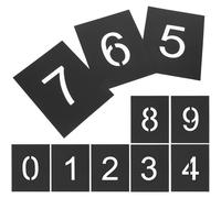 SUPVOX Stencil Numerici in Plastica Set da 10 Pezzi 0-9 per Pittura a Spruzzo Stencil da Parete Riutilizzabili per Decorazioni Fai da Te su Superfici Piane Strumenti Artigianali per