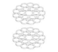 SUPVOX Supporto per Composizioni Floreali a Griglia Trasparente 20 Fori 12mm, Portaoggetti per Bouquet in Vaso, Set 2 Pezzi per Allestimenti Floreali ed Eventi