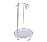 SUPVOX Supporto per Spiedini Barbecue in Acciaio Inox con Vassoio, Porta Spiedini Verticale per Kebab, Pollo e Agnello, Accessorio Grigliata Portatile per Cucina all’Aperto e Campeggio