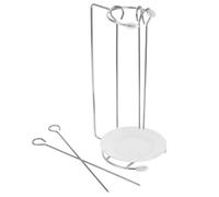 SUPVOX Supporto Spiedini Barbecue in Acciaio Resistente Portaspiedini per Arrosticini e Grigliata Porta Spiedini con Supporto per Polli e Verdure Facile da Pulire