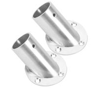 SUPVOX Supporto Staffa per Asta Armadio in Acciaio Inox 201 Angolo 90° 2 Pezzi, Base Fissa per Bastone Appendiabiti da Parete, Accessorio per Organizzazione Guardaroba e Bagno