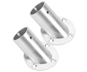 SUPVOX Supporto Staffa per Asta Armadio in Acciaio Inox 201 Angolo 90° 2 Pezzi, Base Fissa per Bastone Appendiabiti da Parete, Accessorio per Organizzazione Guardaroba e Bagno